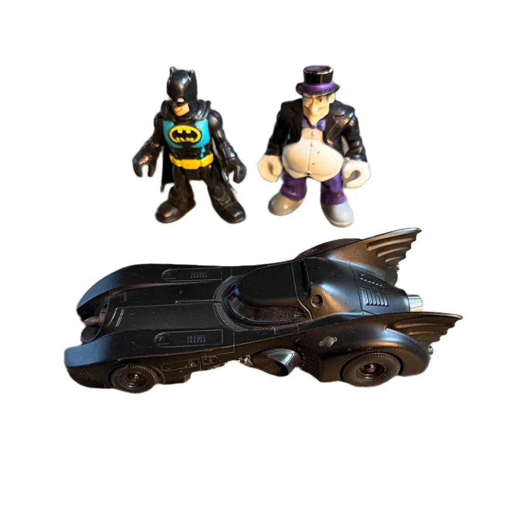 Fisher-Price‎ Imaginext DC Super Friends Batman The Penguin + Jada Batmobile Set
